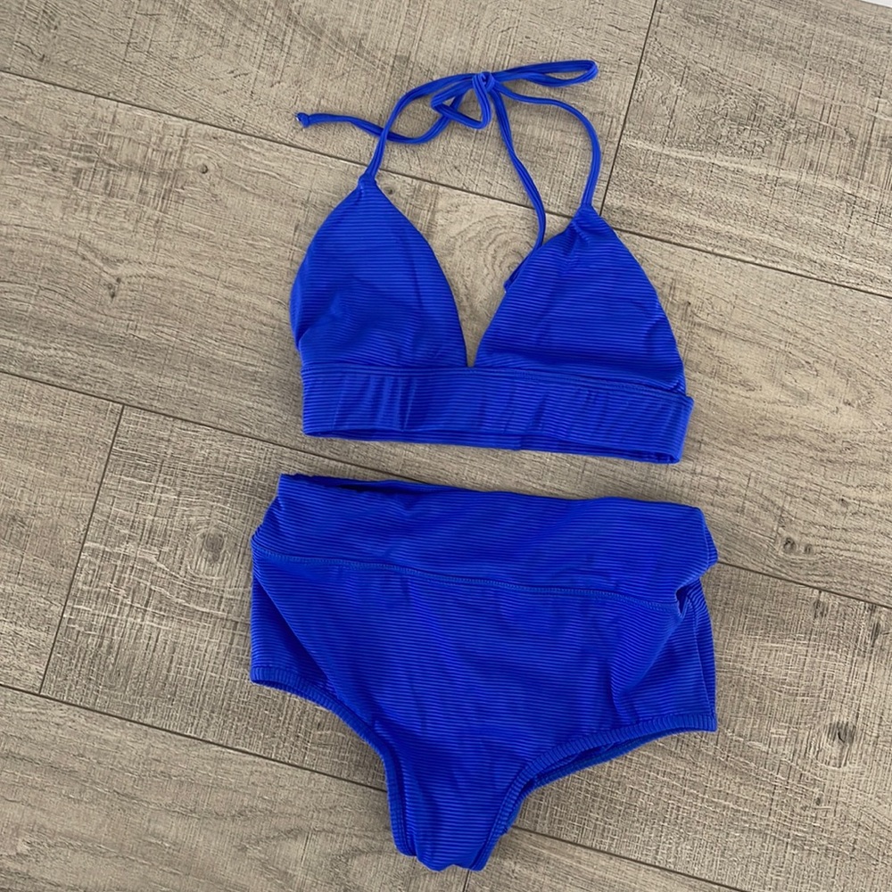 Salty Honey Ribbed High Waist Bikini